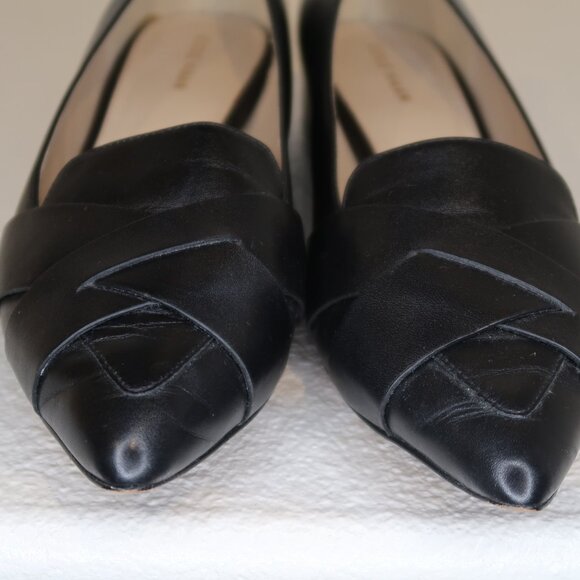 Cole Haan SIZE 7 Camila Skimmer Pointed Toe Flats Women Black Leather - Picture 4 of 8